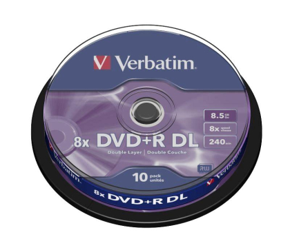 Płyta CD/DVD/Blu-Ray VERBATIM DVD+R 8.5GB DoubleLayer x8 Cake 10szt